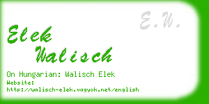 elek walisch business card